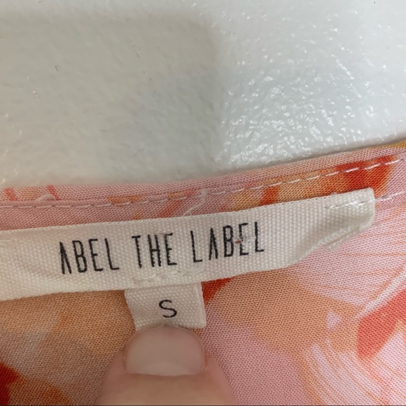 Abel the Label Peach Floral High Low dress size s - Picture 6 of 11